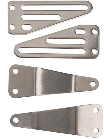 Surly Set placas montaje Plate p. portaequipajes del./horquillas empalmadas - silver/universal