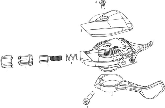 SRAM Pièces Détachées pour Levier de Vitesses X01 Eagle - 1/noir