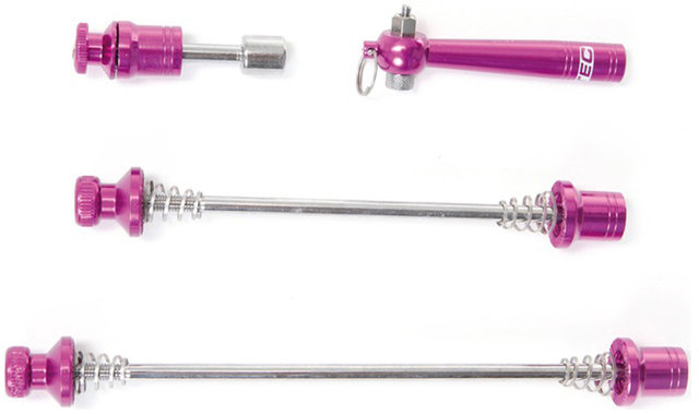 SQR Select+ Locking Skewer Set for FW, RW and Seatpost - ultra violet/set (front+rear)