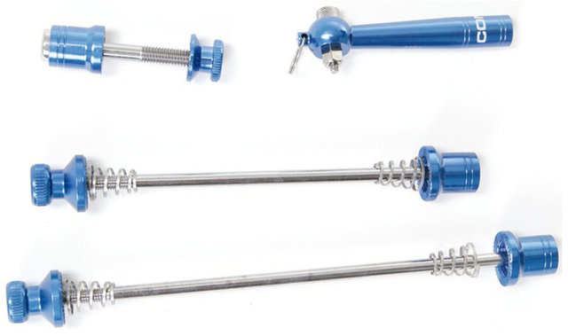 CONTEC SQR Select+ Locking Skewer Set for FW, RW and Seatpost - blue steel/set (front+rear)