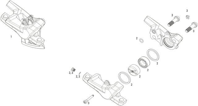 SRAM Ersatzteile Level Bremssattel - 2/universal