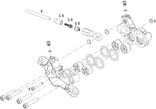 Spare Parts Code 5 / Code 7 / Code (2008-2010) Brake Caliper - 3/universal