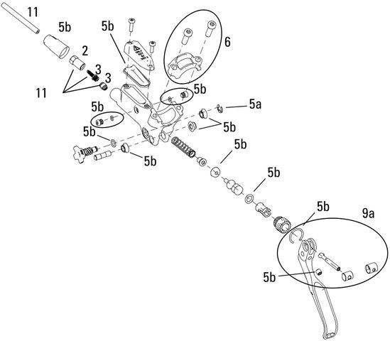 Avid Juicy 7 (2008-2009), Code 7 (2008-2009) Brake Lever Spare Parts - 3/universal