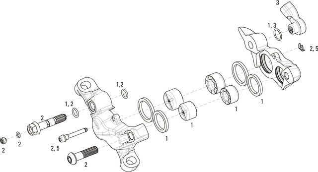 SRAM Guide RSC (A1) Brake Caliper Spare Parts (2015-2016) - 2