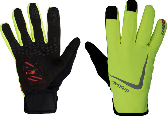 GripGrab Guantes de dedos completos Cloudburst Hi-Vis Waterproof - yellow hi-vis/M