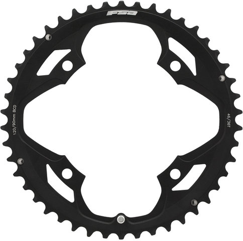 Omega/Vero Pro, 4-Arm, 120/90 mm BCD Chainring as of 2017 - black/46 tooth