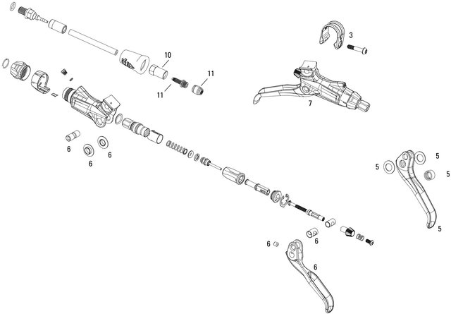 Avid Ersatzteile Elixir 9 Trail Bremshebel - 11/universal