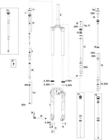 RockShox Pièces Détachées Lyrik RC (B1 / 2016-2017) 27,5" - 4/universal