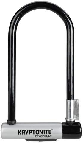 KryptoLok® Bügelschloss - schwarz-silber/10 x 22,5 cm