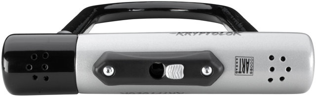 KryptoLok® Bügelschloss - schwarz-silber/10 x 22,5 cm