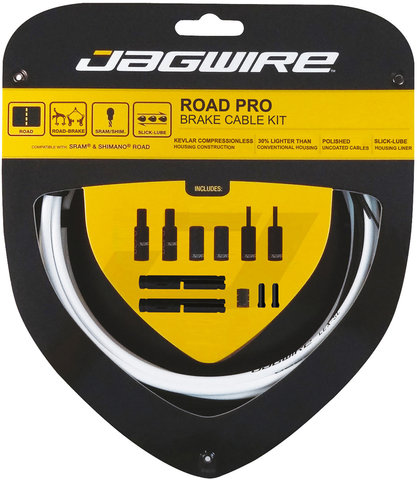 Jagwire Set de Câbles de Frein Road Pro - blanc/universal