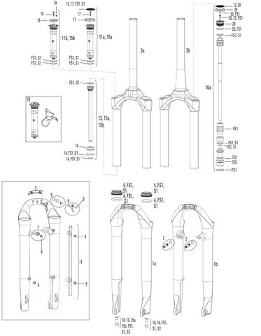 RockShox Pièces Détachées Paragon Gold (A1 / 2015-2016) - 2/universal