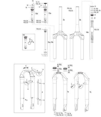 RockShox Ersatzteile Paragon Silver (A1 / 2015-2016) - 2/universal