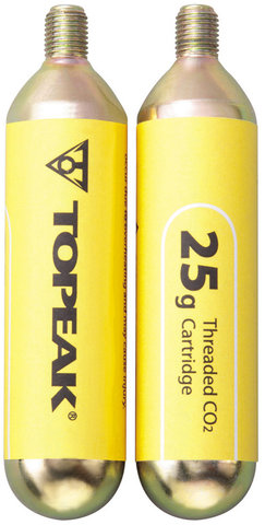 Topeak CO2 Ersatzkartuschen mit Gewinde 25 g - 2 Stück - universal/25 g