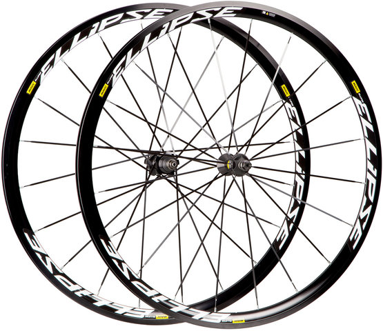 Mavic Juego de ruedas Ellipse - negro/28" set (RD + RT) clincher pista