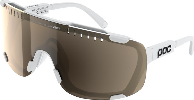 POC Lunettes de sport Devour Mid avec verre de rechange - hydrogen white | clarity trail-partly sunny silver