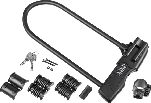 ABUS Granit 460 Bügelschloss mit USH 460 Halter - schwarz/300 mm