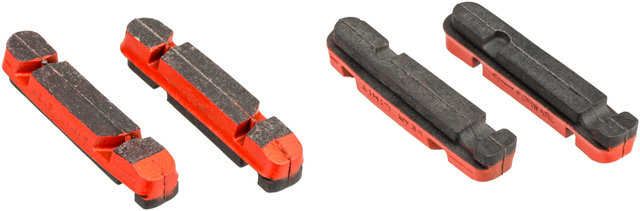 Carbon Cartridge Brake Pads for Shimano - red/universal