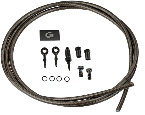 Braided Brake Hose Kit for Shimano Deore/XT/XTR - carbon-look/rear
