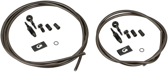 Goodridge Braided Brake Hose Kit XTR/XT/SLX/Zee/Magura Gust.M/Hayes Stroker - carbon-look/set (front+rear)