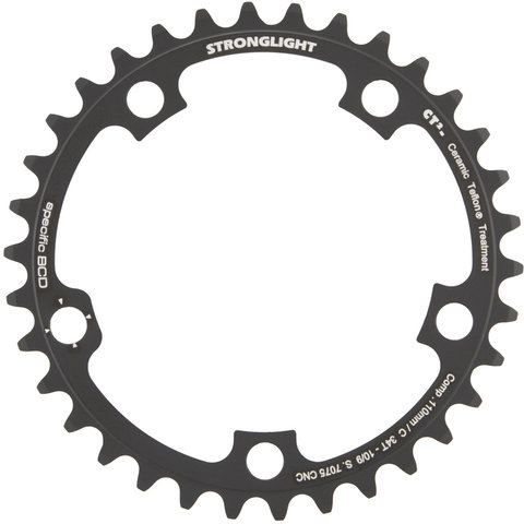 Stronglight Plato CT2 Road Campagnolo 9/10 vel., 5 brazos, 110 mm círculo agujeros - negro/34 dientes