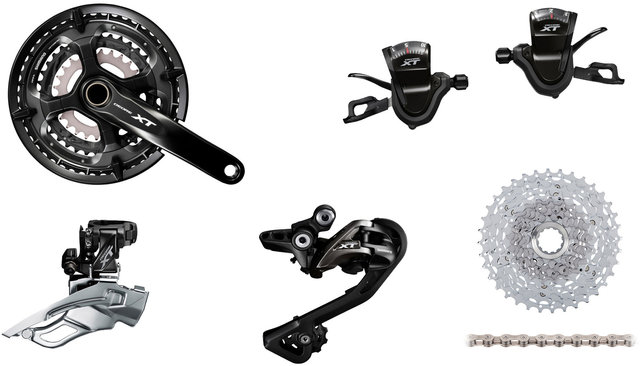 XT T8000 3x10 26-36-48 Groupset - black/down-swing, high clamp/175.0 mm/gear indicator/11-36