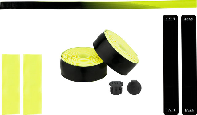 Fizik Vento Microtex Tacky Bicolor Handlebar Tape - yellow fluo-black