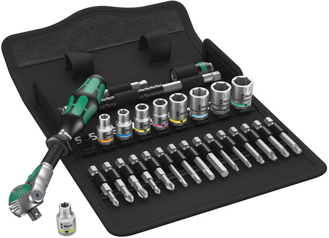 Wera Zyklop 1/4" Speed Ratchet w/ Socket Set - black-green/universal