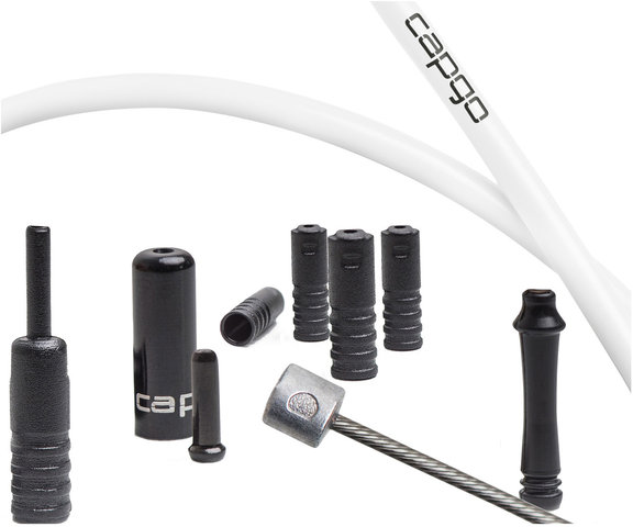 capgo Set de Câbles de Vitesses BL long pour Shimano/SRAM VTT 1vit. et VAE - blanc/universal