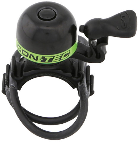 Timbre de bicicleta Mini Bing - negro-neogreen/23 mm