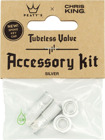 Peaty's Holeshot Fast Flow Tubeless-Ventil Ersatzteil Set - silver