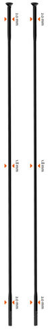 Radios + cabecillas Race Straightpull - 100 unid. - Modelo f. de prod. - negro/248 mm