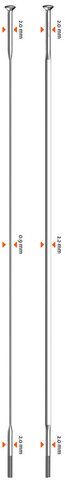 Radios + cabecillas CX-Ray Straightpull - 20 unid. - Mod. f. de prod. - plata/248 mm