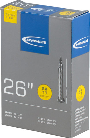 Schwalbe Inner Tube 11 Extralight 26" - universal/Presta Valve (SV)/20-559 to 23-571/18/25-559/571 Presta 60 mm/60 mm