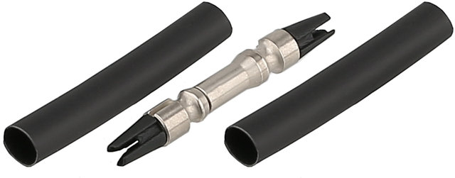 SON Enchufe coaxial con conector - negro-plata/universal