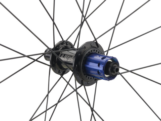tune Juego de ruedas 28" freno de llanta TSR35 - negro/130 mm/100 mm/28"/Shimano carretera/100 mm/Shimano carretera/100 mm/130 mm