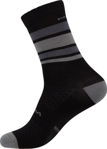 Endura Chaussettes BaaBaa Merino Stripe - matte black/42,5-47
