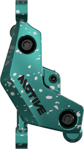 SRAM Motive Ultimate Stealth Expert Kit v+h Set Scheibenbremse - black-teal splatter/Set/Flip-Flop (seitenunspezifisch)