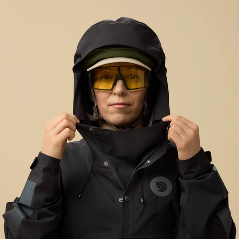 Fjällräven Poncho Hoja Rain - black | L/XL