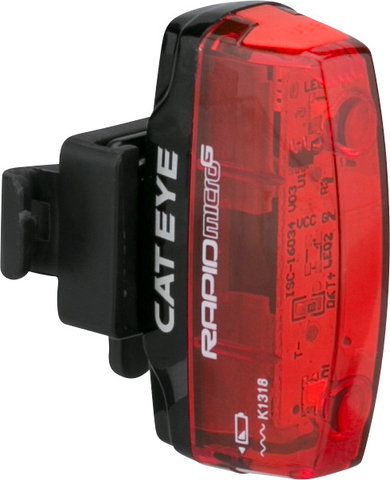 CATEYE Luz trasera LED TL-LD620G Rapid Micro G con aprobación StVZO - negro-rojo