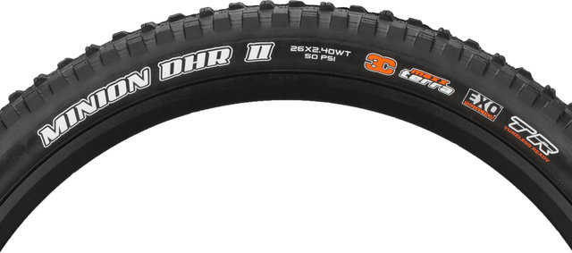 Maxxis Minion DHR II 3C MaxxTerra EXO WT TR 26" Faltreifen - schwarz/26 "/60 mm/61-559/2.4 "