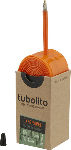 tubolito Tubo-CX/Gravel-All Schlauch 27,5"/28" - orange/30-584 bis 47-622/SV/30-47 x 584-622 SV 60 mm/60 mm