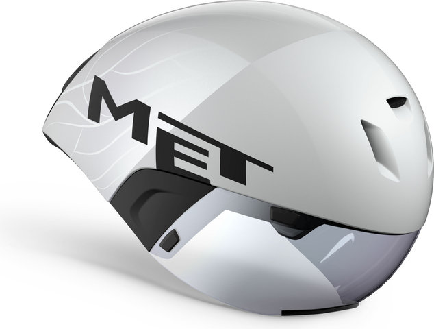 MET Codatronca Zeitfahrhelm - white silver matt glossy | 56 - 58 cm