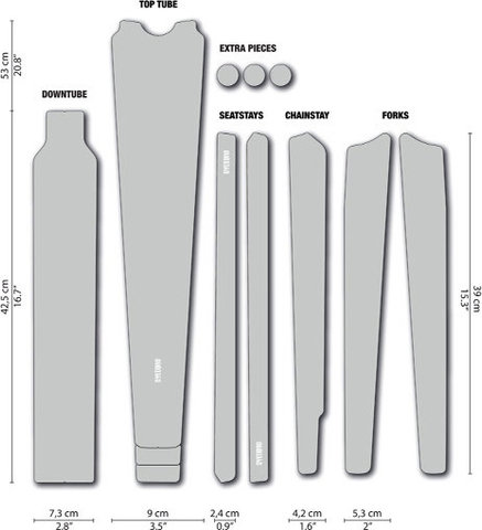 DYEDBRO Set de lámina protectora de cuadros gravel - clear gloss-white