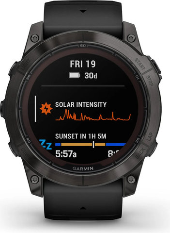 Garmin fēnix 7X Pro Sapphire Solar Edition Titan Smartwatch - schwarz-carbongrau