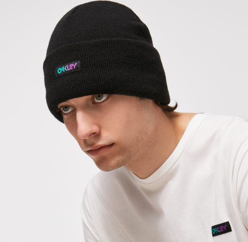 Oakley B1B Gradient Patch Beanie - blackout