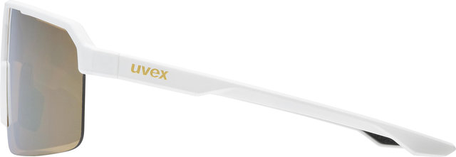 uvex ramp sports glasses - white matte | mirror gold