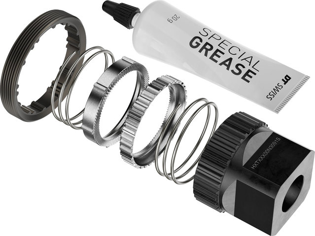 DT Swiss 240 DEG Boost Disc 6 trous moyeu arrière + Set de mise à niveau DF - noir/SRAM XD/32/Axe Traversant 12 mm