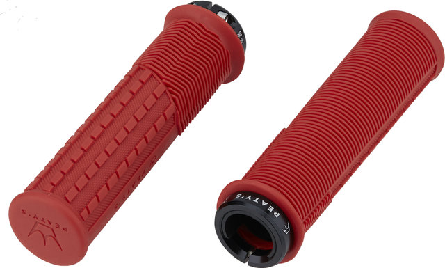 Peaty's Monarch Grips Mushroom Lock-On Handlebar Grips - red/thick