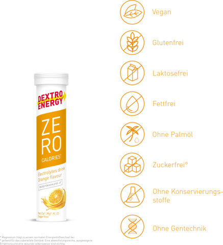 Dextro Energy Effervescent tablets Zero Calories - 1 piece - orange | orange